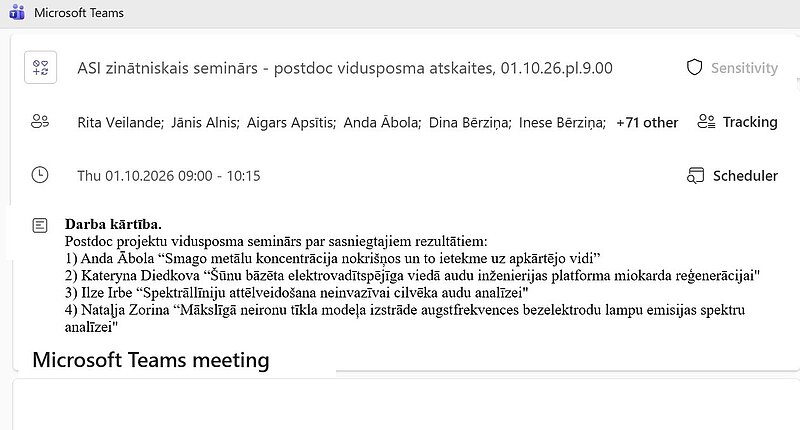 PostDoc Latvia projektu vidusposma atskaites